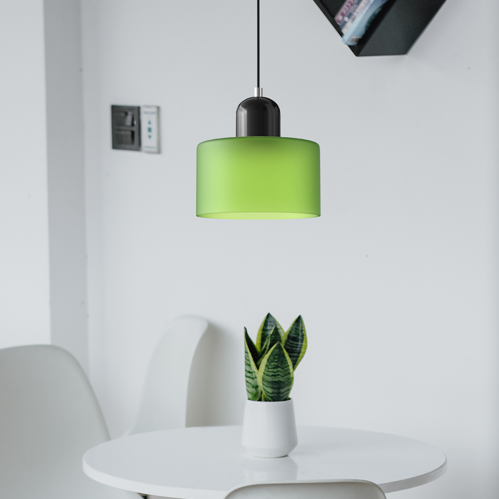 Bauhaus-Glas-Hängeleuchte | Buntes modernistisches Design