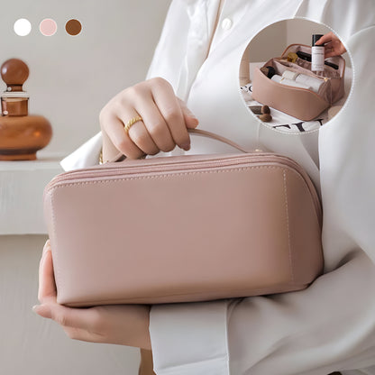 Borsa per trucchi Organizzatore da viaggio Custodia cosmetica in pelle sintetica Grande capacità