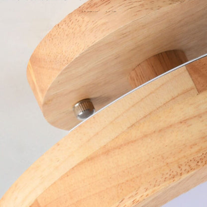 Nordische Holz-Deckenleuchte | Runde moderne Flur- und Balkonlampe