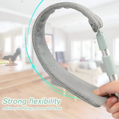 Mopa Retrátil Ferramenta de Limpeza de Fendas Escova de Microfibra Design Plano