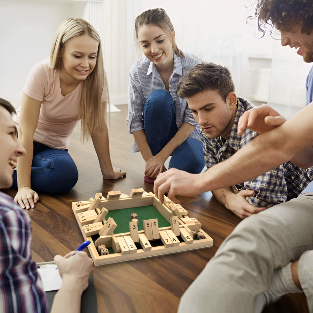 Gioco da tavolo in legno per apprendimento matematico famigliare educativo