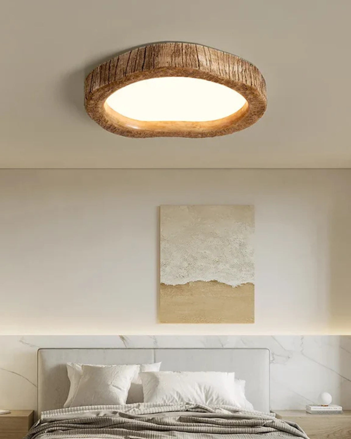 Le Halo Bois Deckenleuchte | Rustikale, holz-inspirierte LED-Lampe
