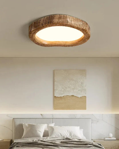 Le Halo Bois Deckenleuchte | Rustikale, holz-inspirierte LED-Lampe