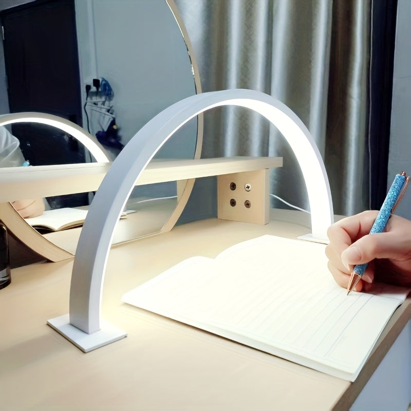Crescent Moon LED Desk Lamp | Adjustable USB Metal Light