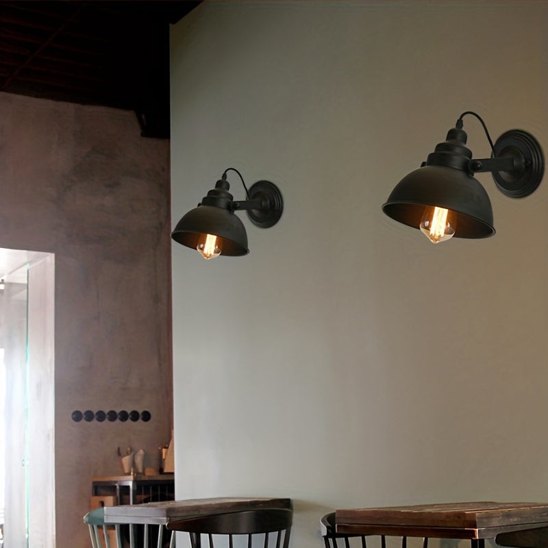 Industrielle Vintage-Wandlampe | Retro Metall-Wandleuchte