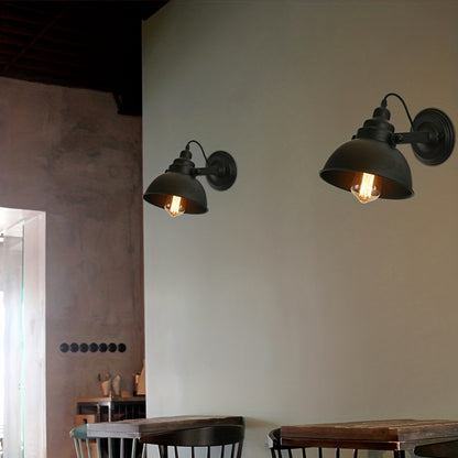 Industrielle Vintage-Wandlampe | Retro Metall-Wandleuchte