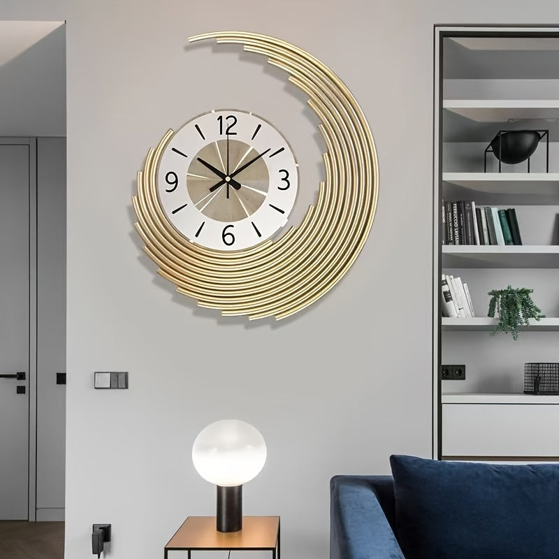 Orologio da parete moderno in metallo 3D | Orologio decorativo con movimento al quarzo silenzioso