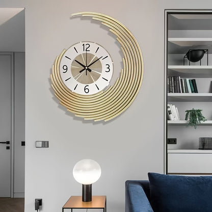 Orologio da parete moderno in metallo 3D | Orologio decorativo con movimento al quarzo silenzioso
