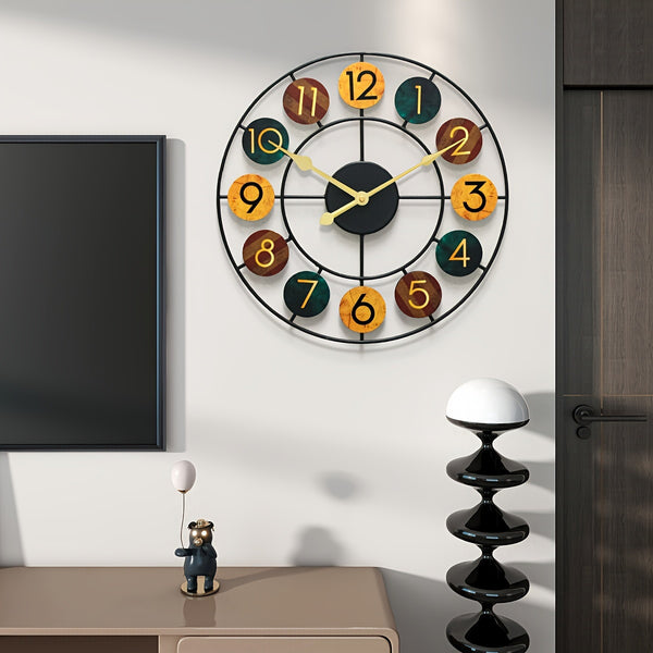 Orologio da Parete in Metallo Colorato | Design Retrò in Ferro