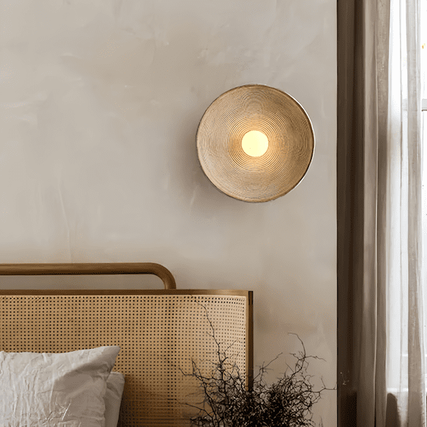 Applique da parete in legno rustico | Lampada da parete LED artigianale