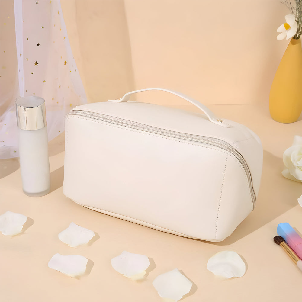 Borsa per trucchi Organizzatore da viaggio Custodia cosmetica in pelle sintetica Grande capacità
