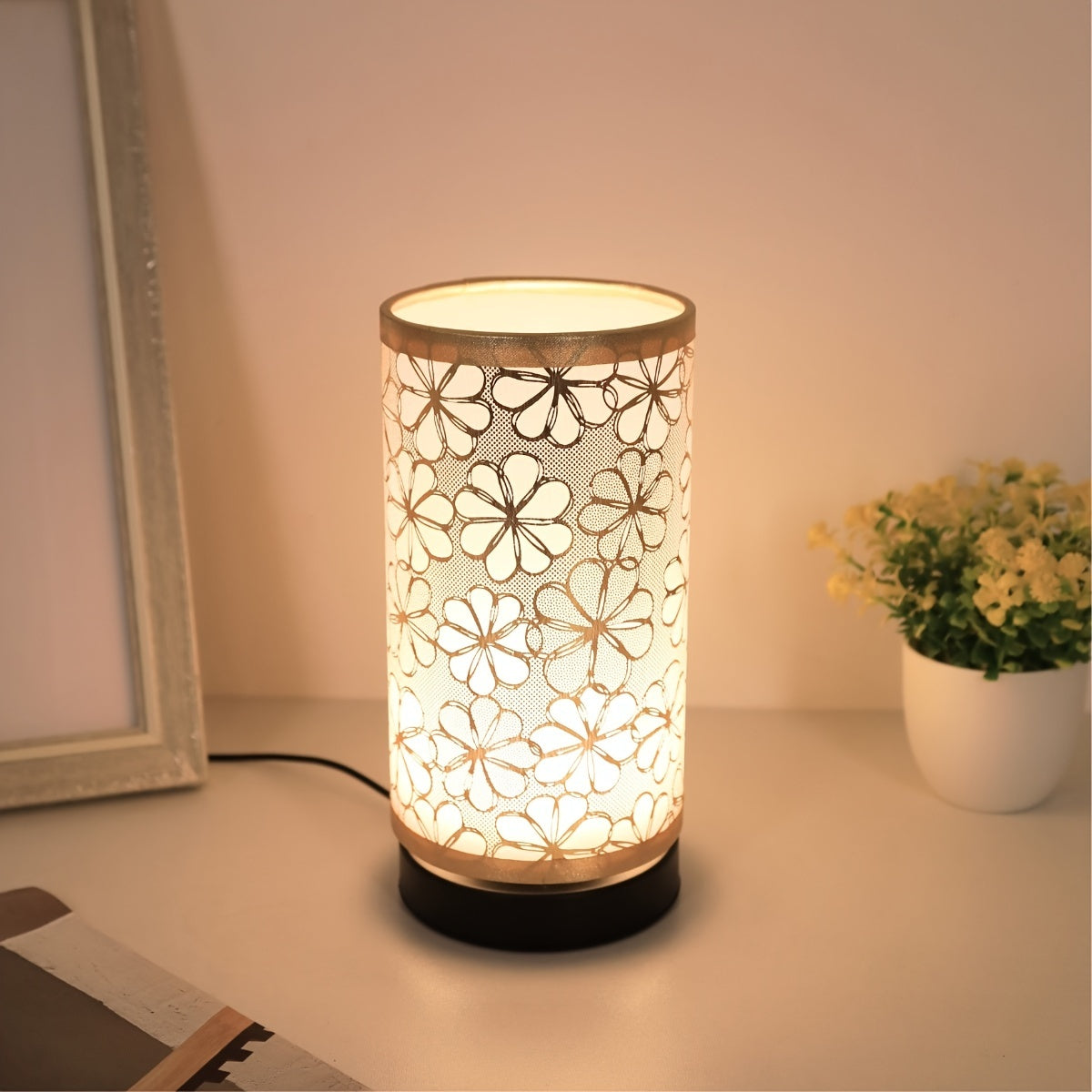 Floral USB Table Lamp | Warm Ambient Decorative Light