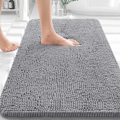 Alfombra de baño de chenilla antideslizante absorbente para suelo de baño