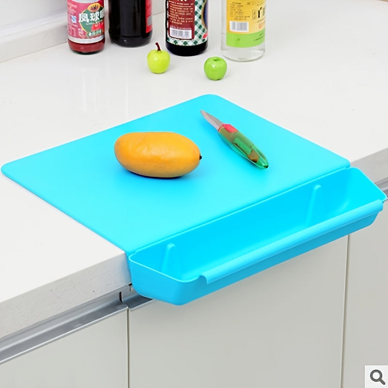 Tábua de Cortar 2 em 1 com Caixa de Armazenamento | Tábua de Cozinha Portátil e Suporte para Alimentos