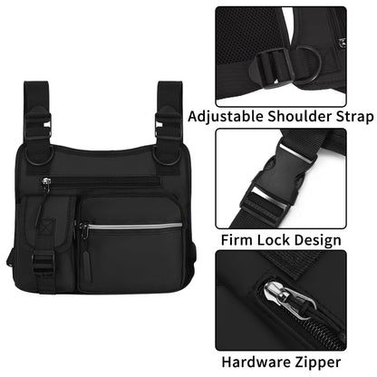 Geantă tactică pentru piept Pickleball, rucsac crossbody reglabil