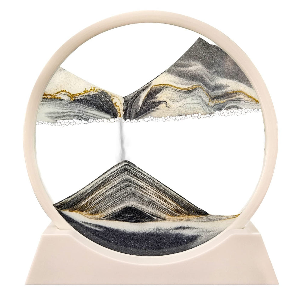 3D Moving Sand Art Glass Home Decor Calming Relaxation Piece 11