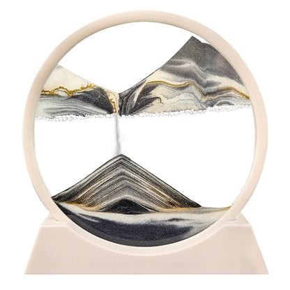 3D Moving Sand Art Glass Home Decor Calming Relaxation Piece 11