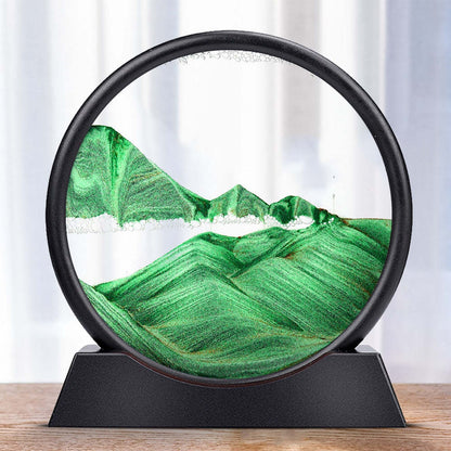 3D Moving Sand Art Glass Home Decor Calming Relaxation Piece 14