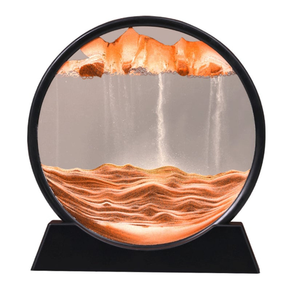 3D Moving Sand Art Glass Home Decor Calming Relaxation Piece 4