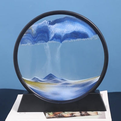 3D Moving Sand Art Glass Home Decor Calming Relaxation Piece 5