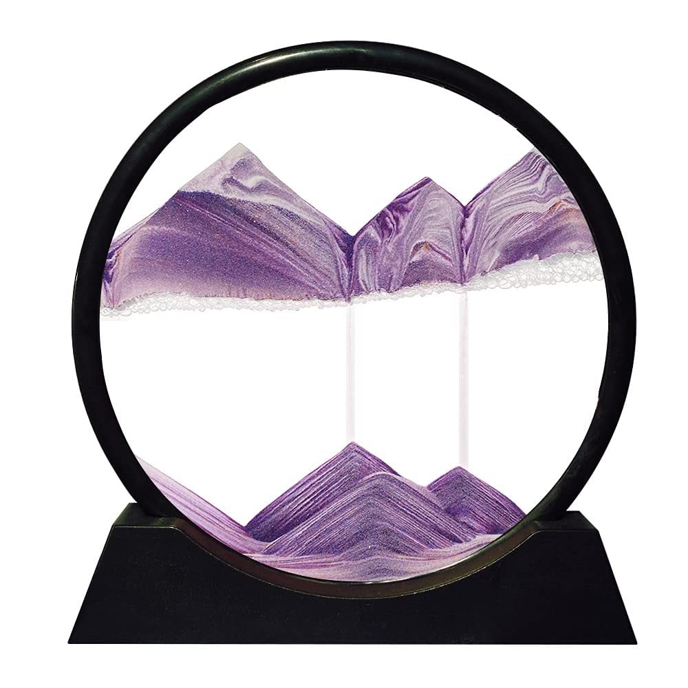 3D Moving Sand Art Glass Home Decor Calming Relaxation Piece 8