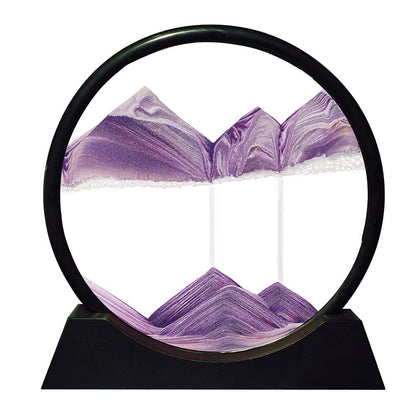 3D Moving Sand Art Glass Home Decor Calming Relaxation Piece 8