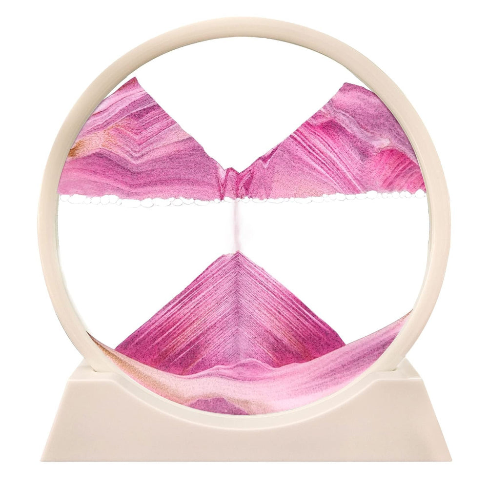 3D Moving Sand Art Glass Home Decor Calming Relaxation Piece 9