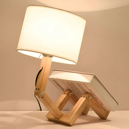 Candeeiro de Mesa Rilna | Luz de Design Flexível em Madeira
