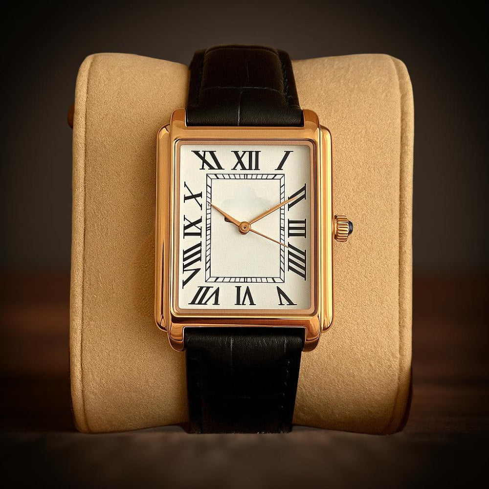 Reloj clásico de vestir para hombre, cuadrado, analógico, estilo retro