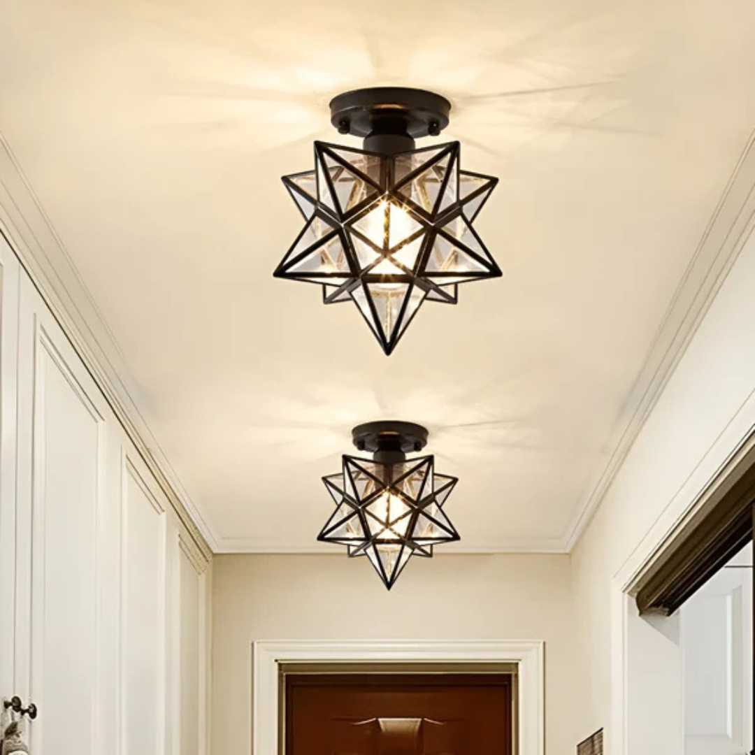 Xelio LED Ceiling Lamp | Elegant Geometric Star Light