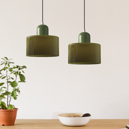 Bauhaus-Glas-Hängeleuchte | Buntes modernistisches Design