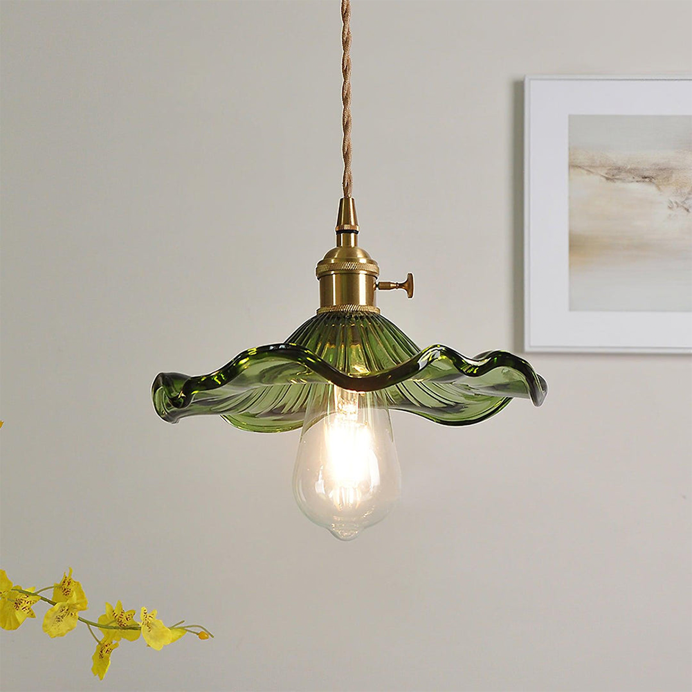 Illuminate Your Room with Elegance | Flower Glass LED Pendant Light