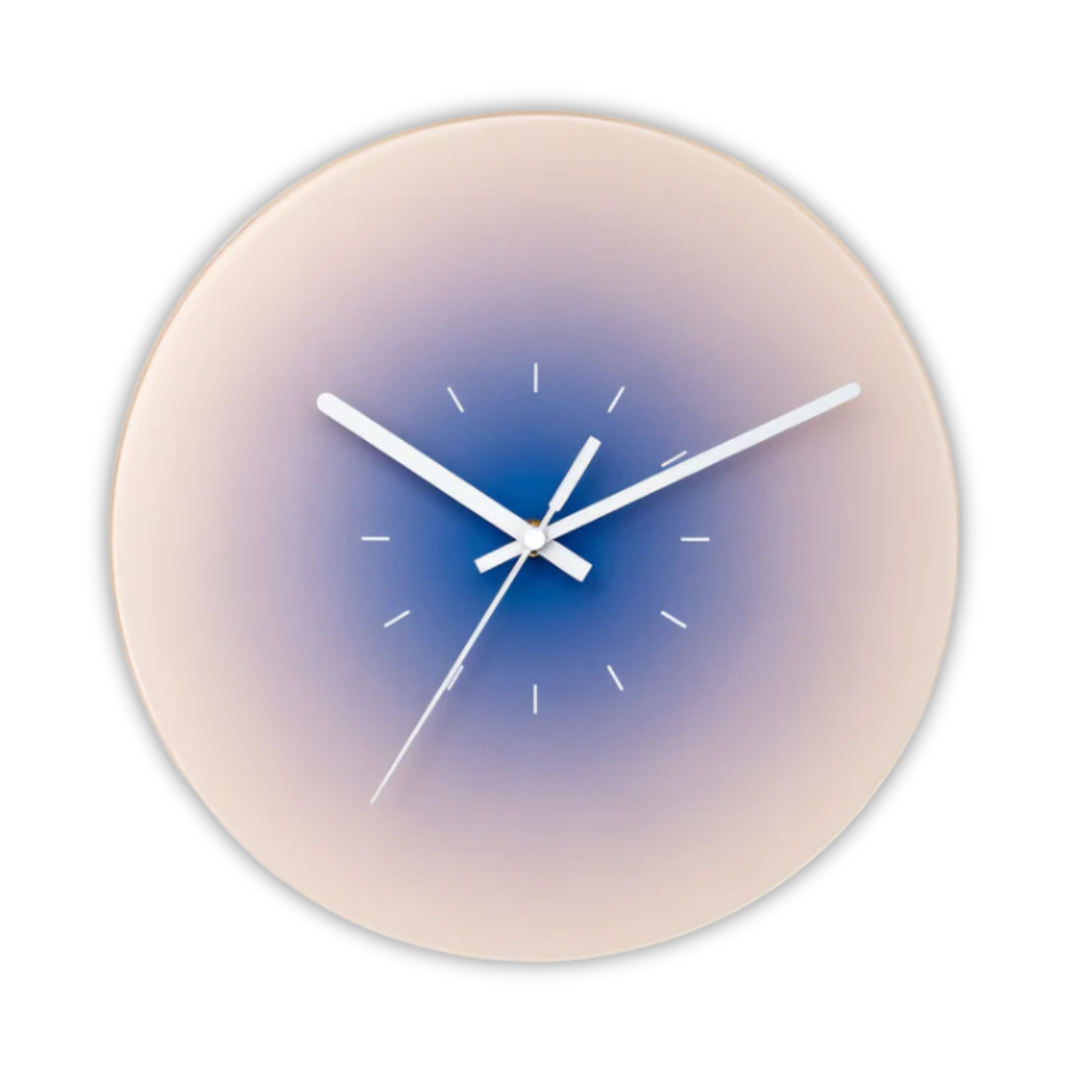 Sunset Glass Wall Clock | Modern Gradient Design