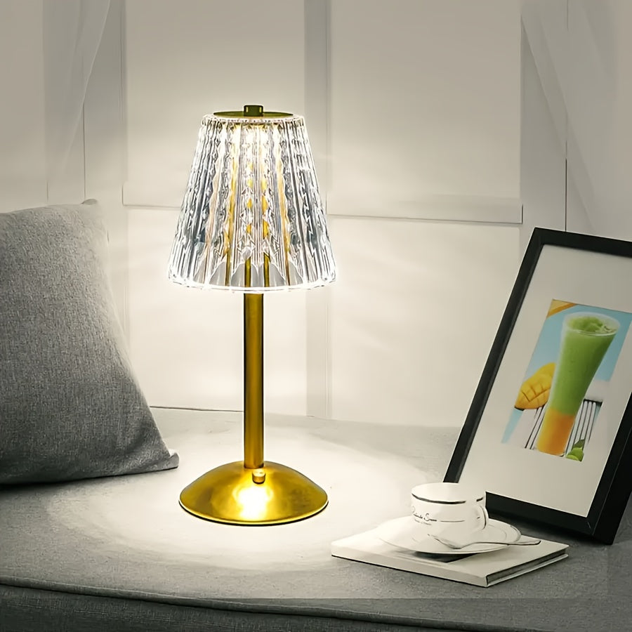 Crystal Touch Table Lamp | USB Rechargeable