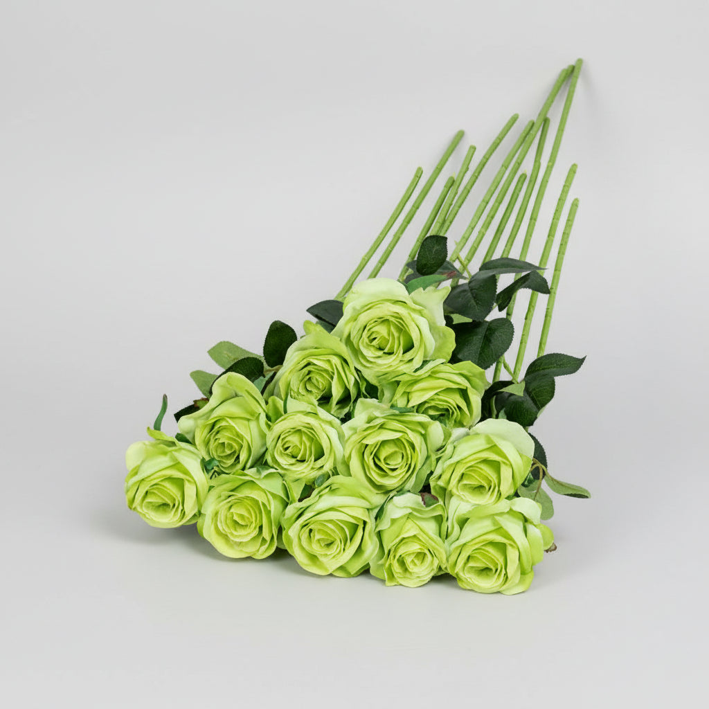 Buchet de flori artificiale pentru Ziua Mamei, trandafiri roșii decorativi