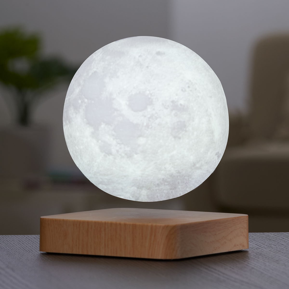 3D Printed Moon Lamp Decorative Levitating Light Nursery - Image 1