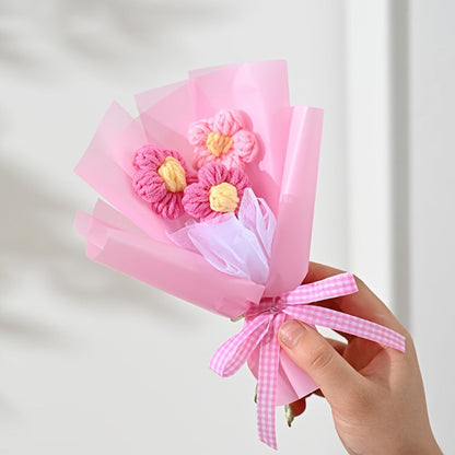 Blomsterbuket Mors Dag Gave Håndlavet Stil Mini Indpakket Dekoration
