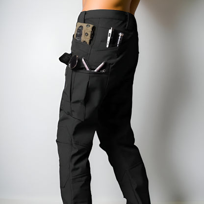 Giacca e pantaloni tattici da uomo per esterni, robusti, con molte tasche e cappuccio