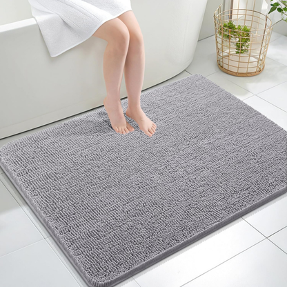 Alfombra de baño de chenilla antideslizante absorbente para suelo de baño