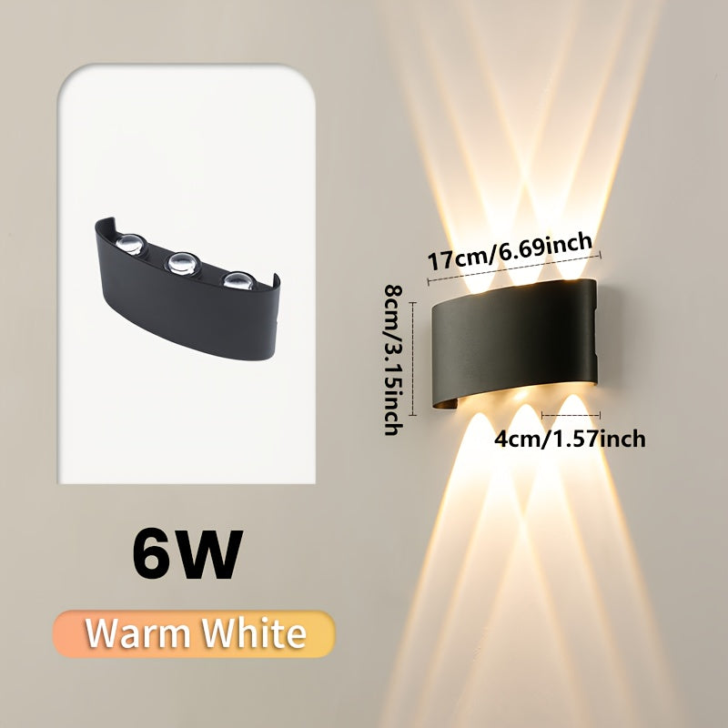 Moderne LED-Wandleuchte mit Doppelstrahl | Innen- & Außenbereich IP55