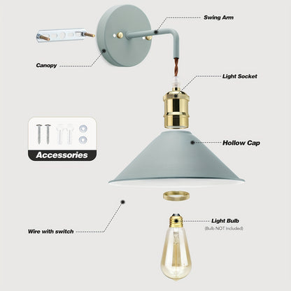 Aplica de Perete din Metal Modern | Corp de Iluminat de Perete cu Finisaj din Ulei Industrial