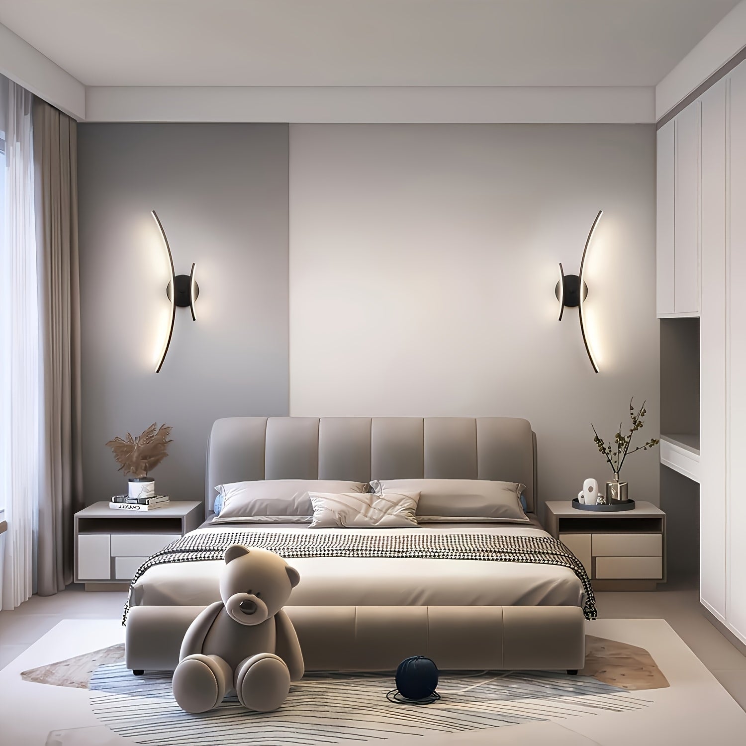 Modern LED Wall Light | Linear Wall Sconce for Bathroom, Living Room & Dining Spaces