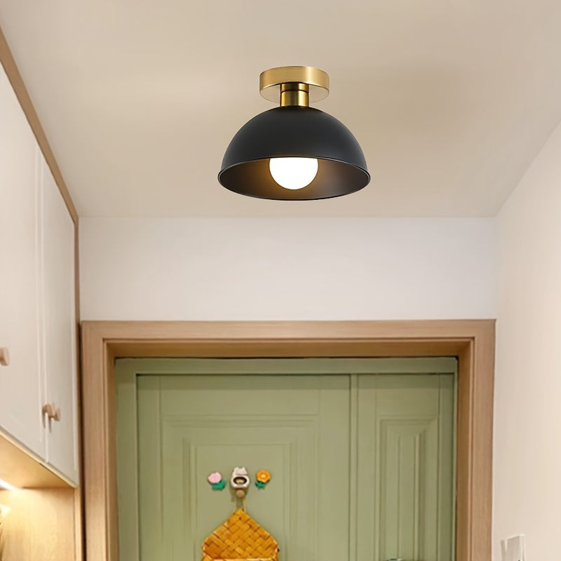 Modern Semi-Flush Ceiling Lamp | Matte Metal Finish