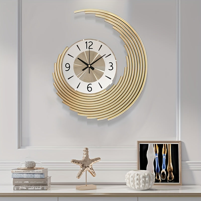 Orologio da parete moderno in metallo 3D | Orologio decorativo con movimento al quarzo silenzioso