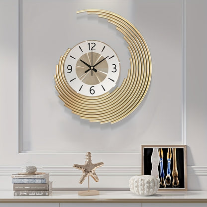 Orologio da parete moderno in metallo 3D | Orologio decorativo con movimento al quarzo silenzioso