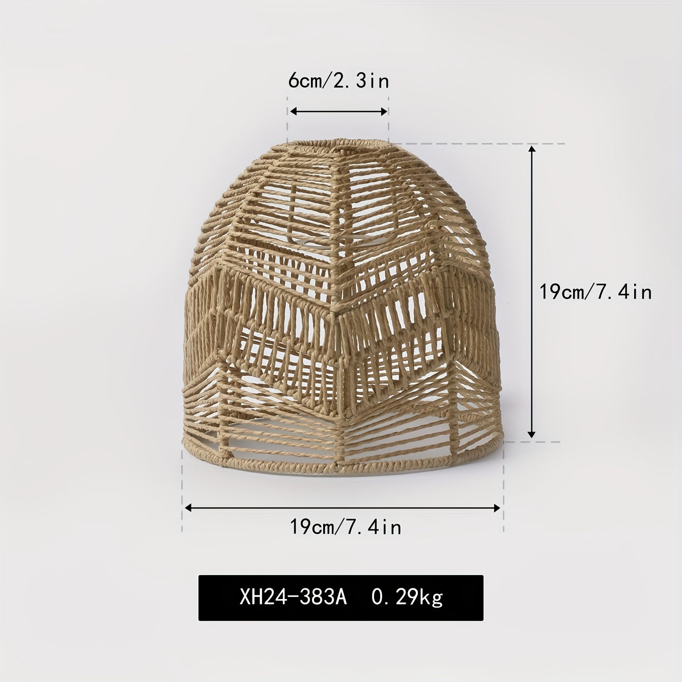 Handwoven Rope Pendant Shade | Rustic Farmhouse Chandelier Design