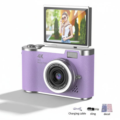 Digital Camera 4K Flip Screen 48MP 8X Zoom Compact Photo Video