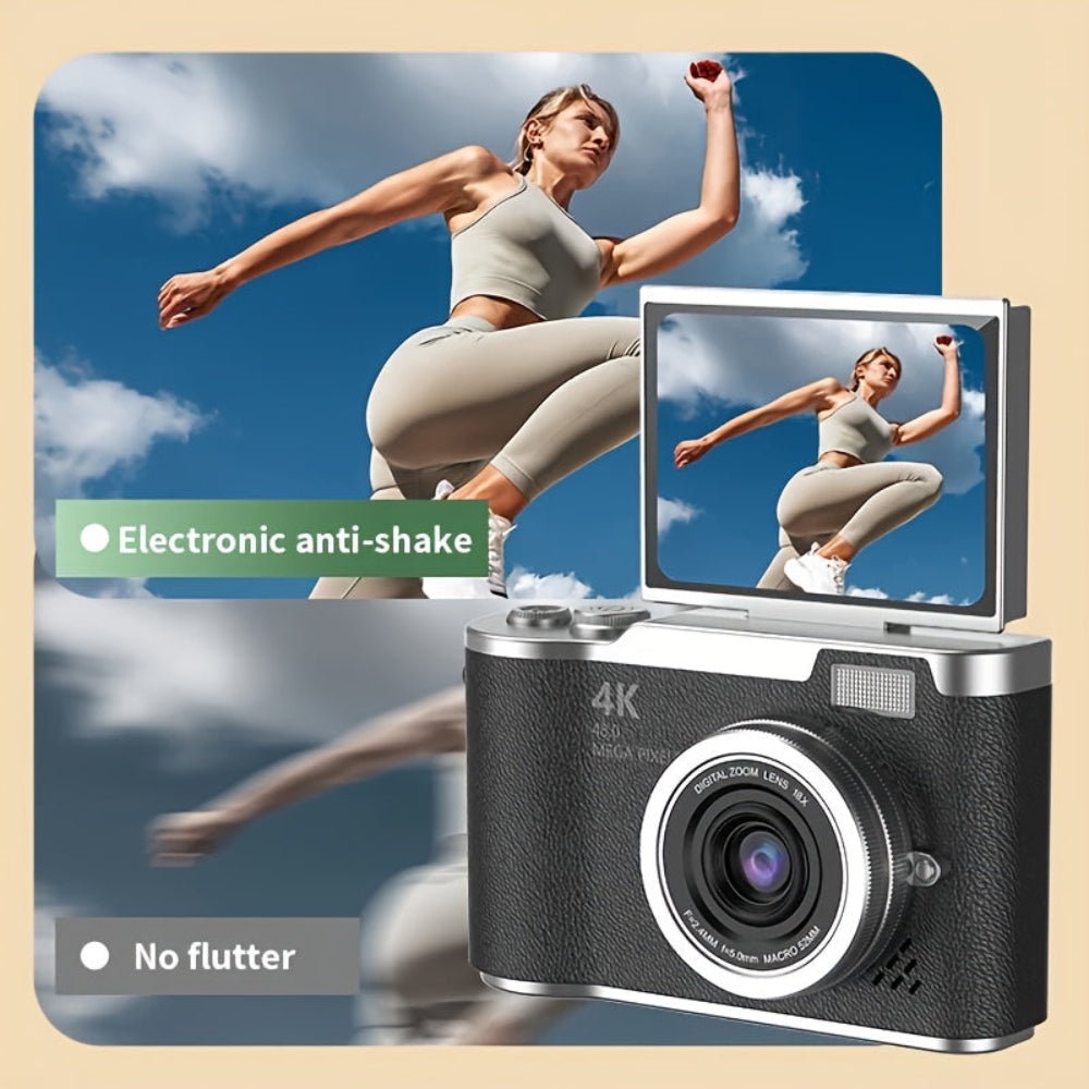 4K Digital Camera Compact Vlogging Recorder with Flip Screen 1