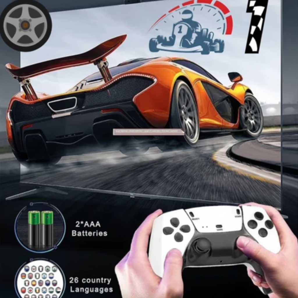 שלטים אלחוטיים לקונסולת משחקים Game Console Stick 4K רטרו גיימינג