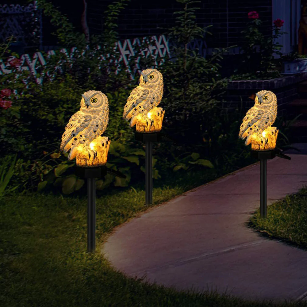 Uylin Solar Owl Light | Charming Outdoor Garden Lighting